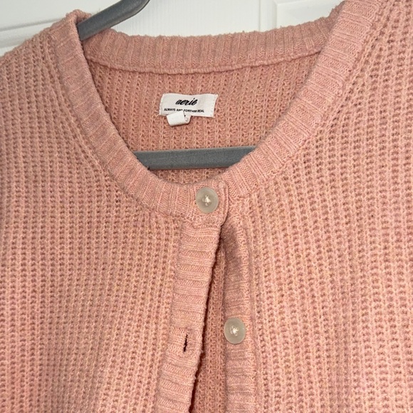 Aerie Pink Button-Up Cardigan - Picture 4 of 5